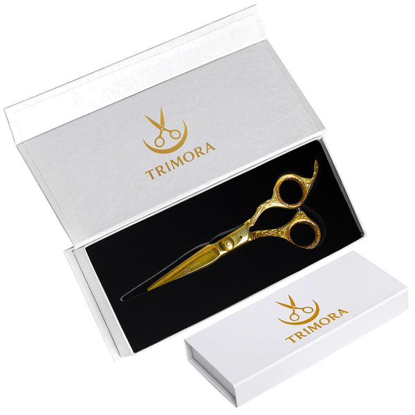 Trimora Golden Hair Cutting Scissors – Style Meets Precision