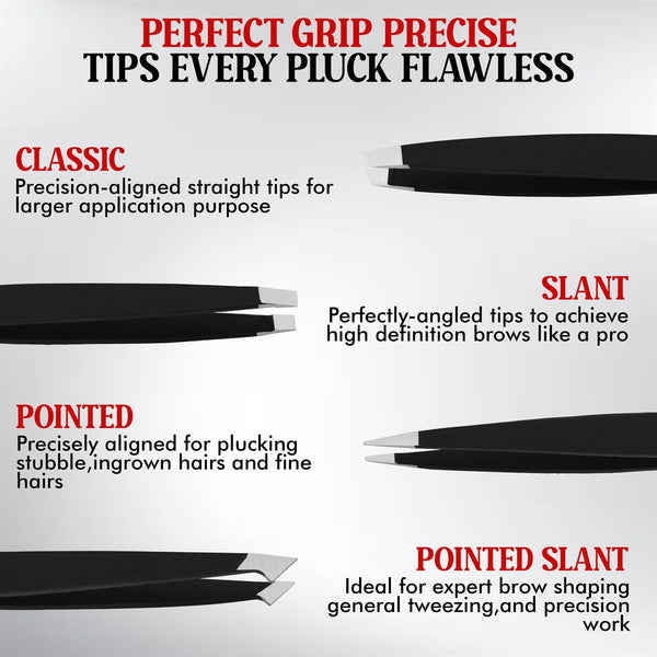 Trimora Professional Stainless Steel Eyebrow Tweezer – Precision Hair Removal Tool